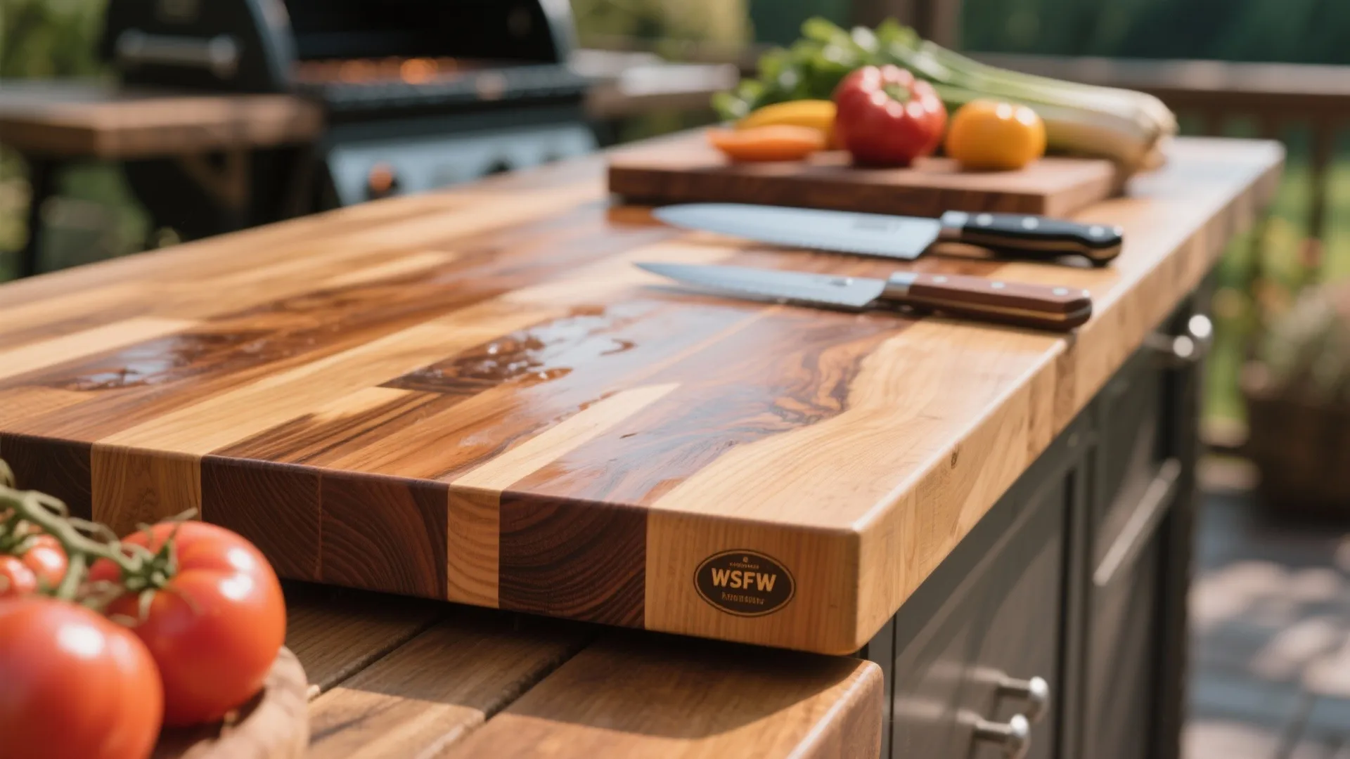 4. Butcher Block (Oiled for Outdoor Use)