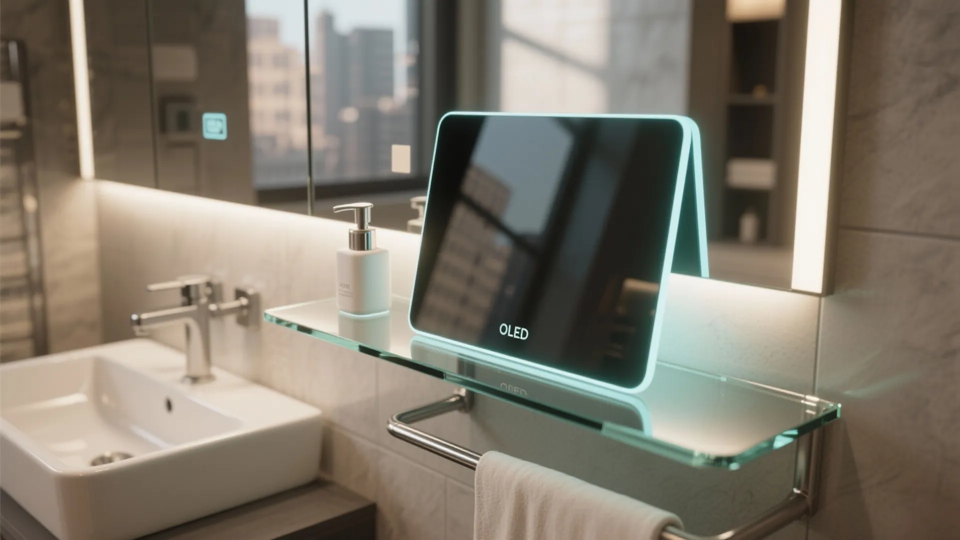 5. Mirror-finish OLED on a slim shelf