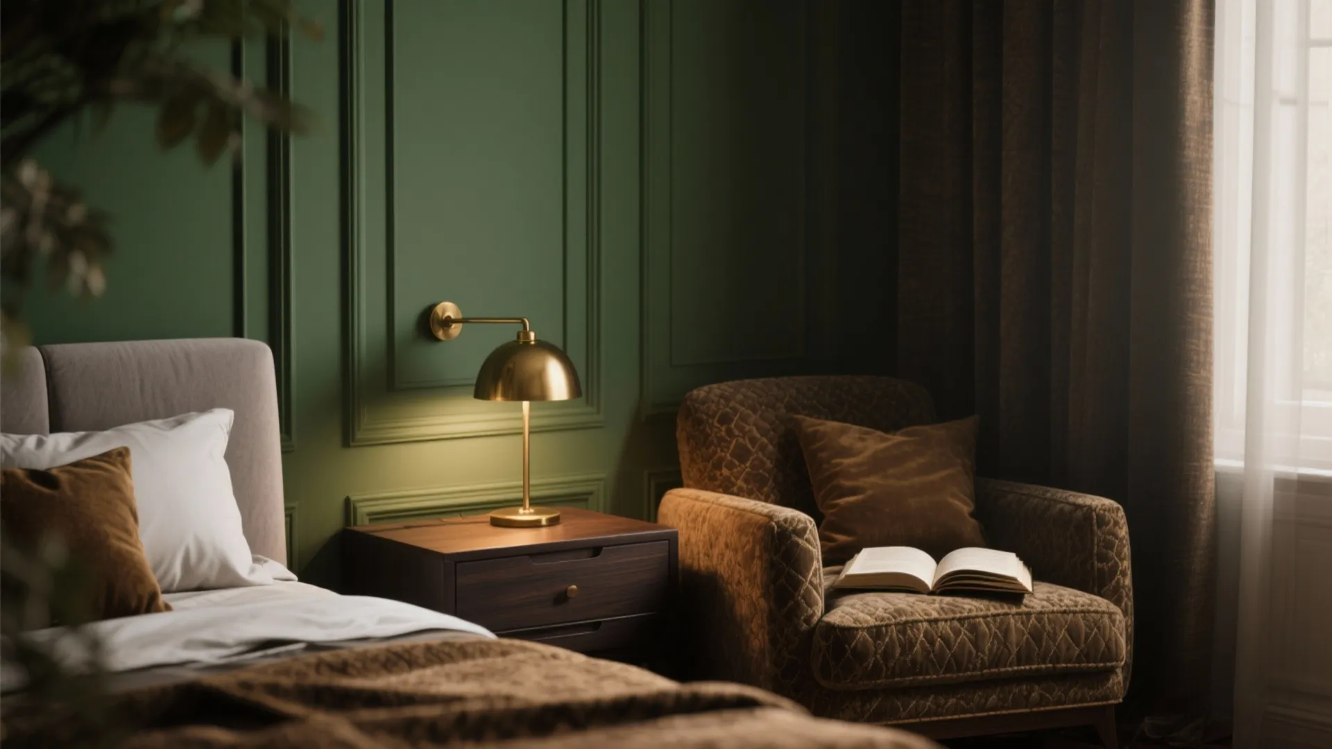 3. Olive Green for Warm Depth