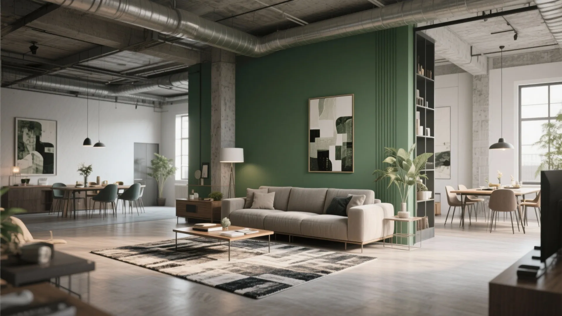 4. Accent Wall with Green Paint