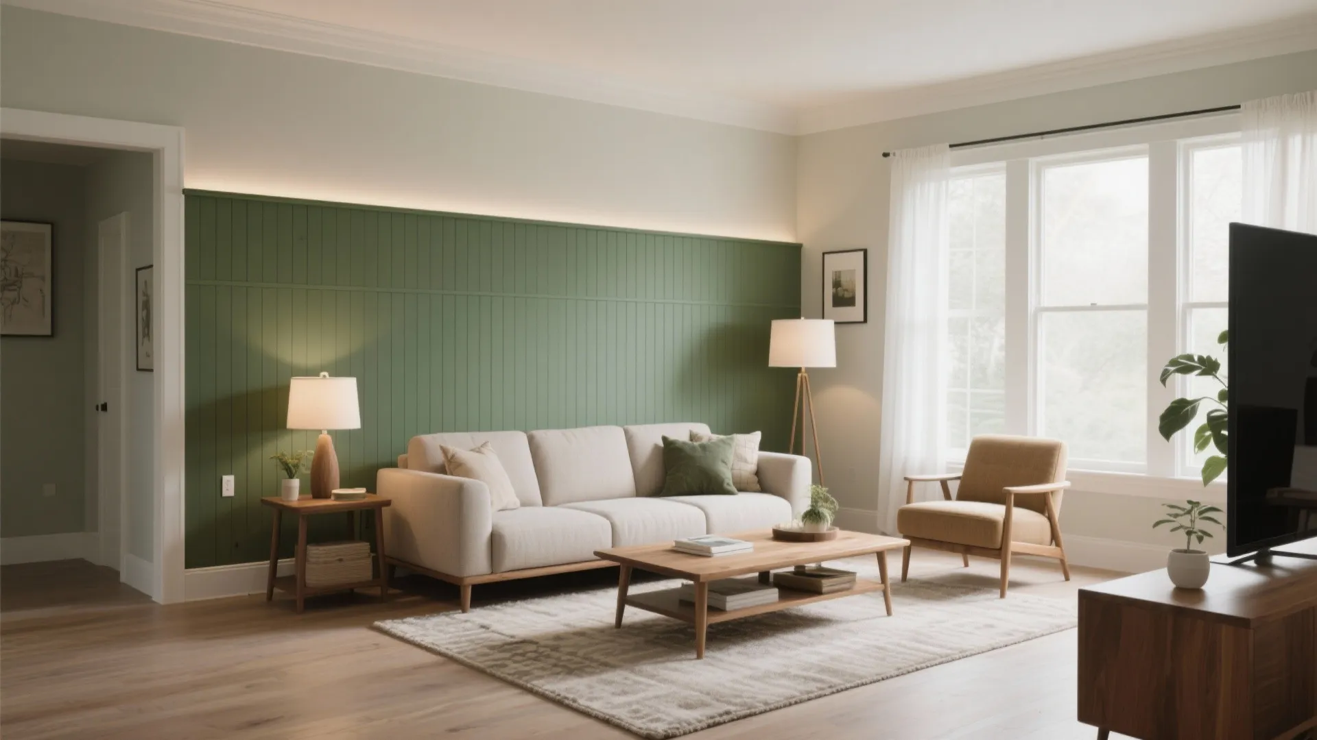 8. Accent wall or textured paneling