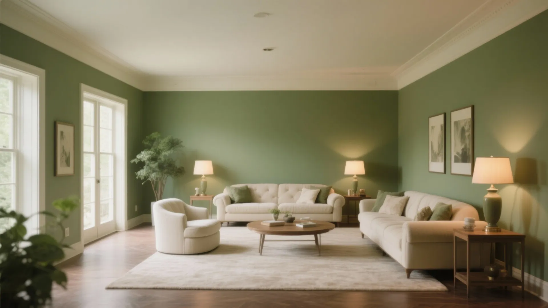 10. Olive Green as an All-Over Wall Color