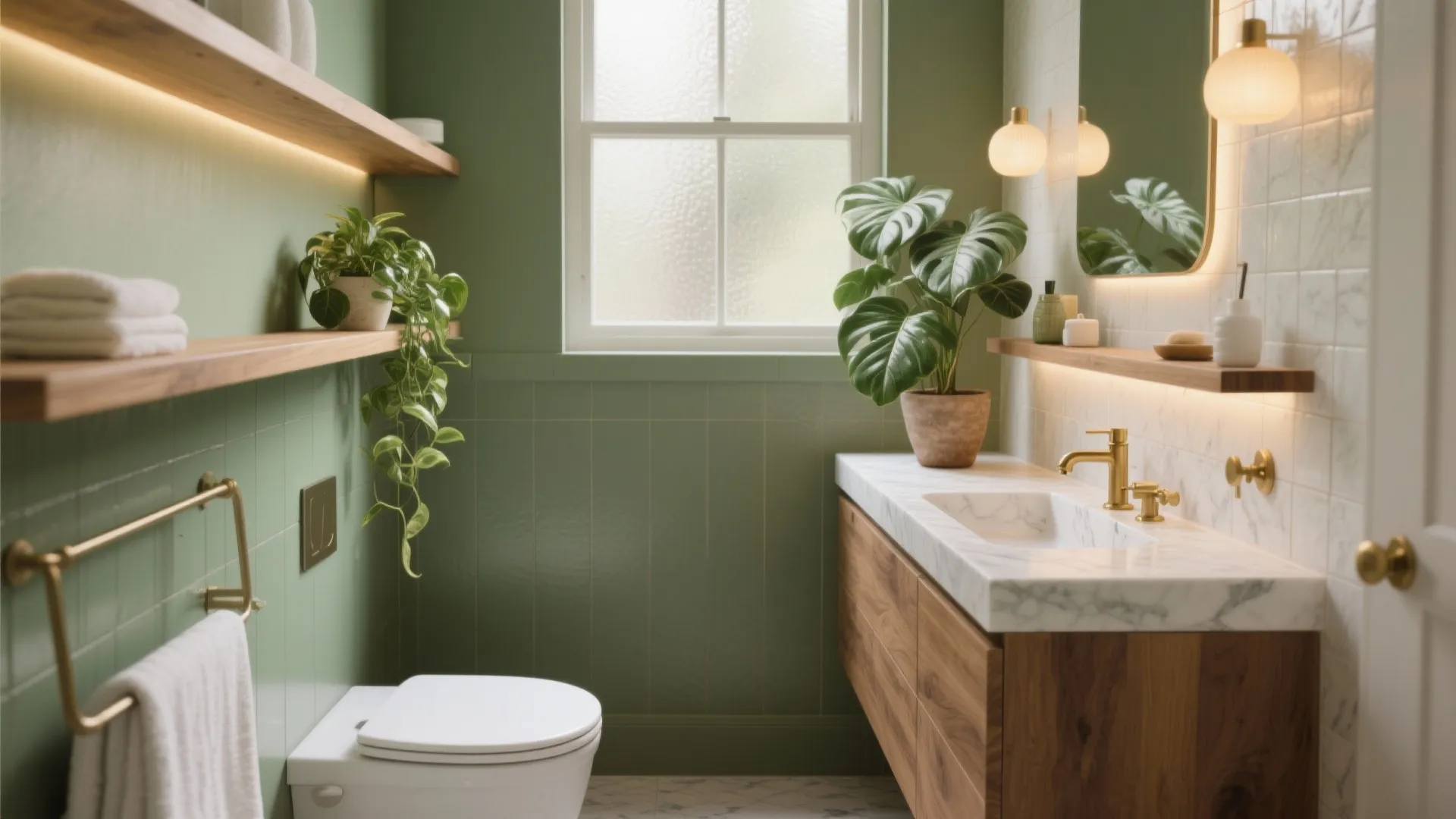 5 Olive Green Bathroom Ideas