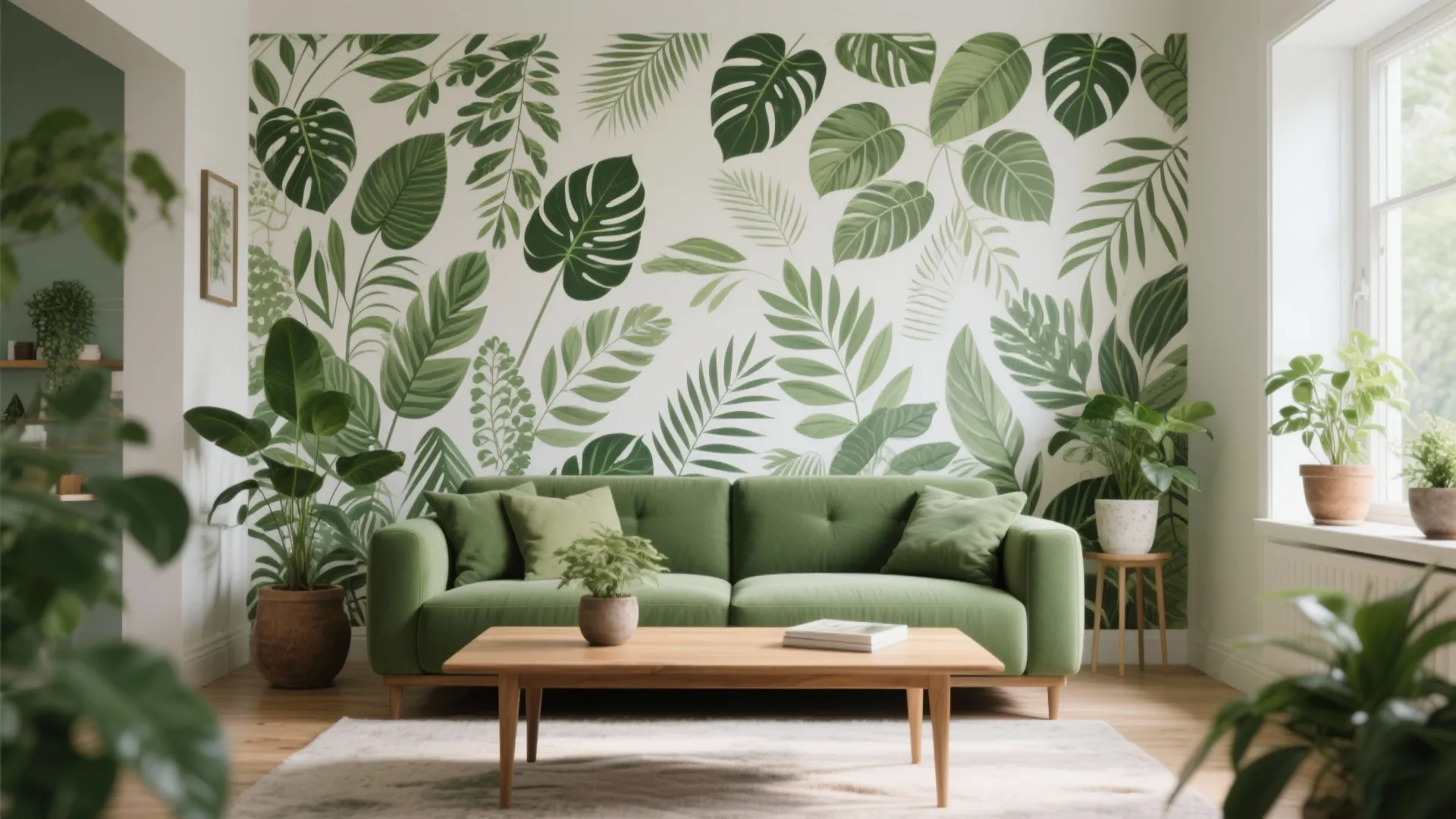 5. Fusing Olive Green and Botanical Prints