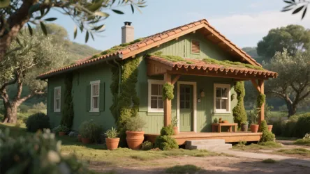 Olive Green Exterior House Paint: 5 Ideas