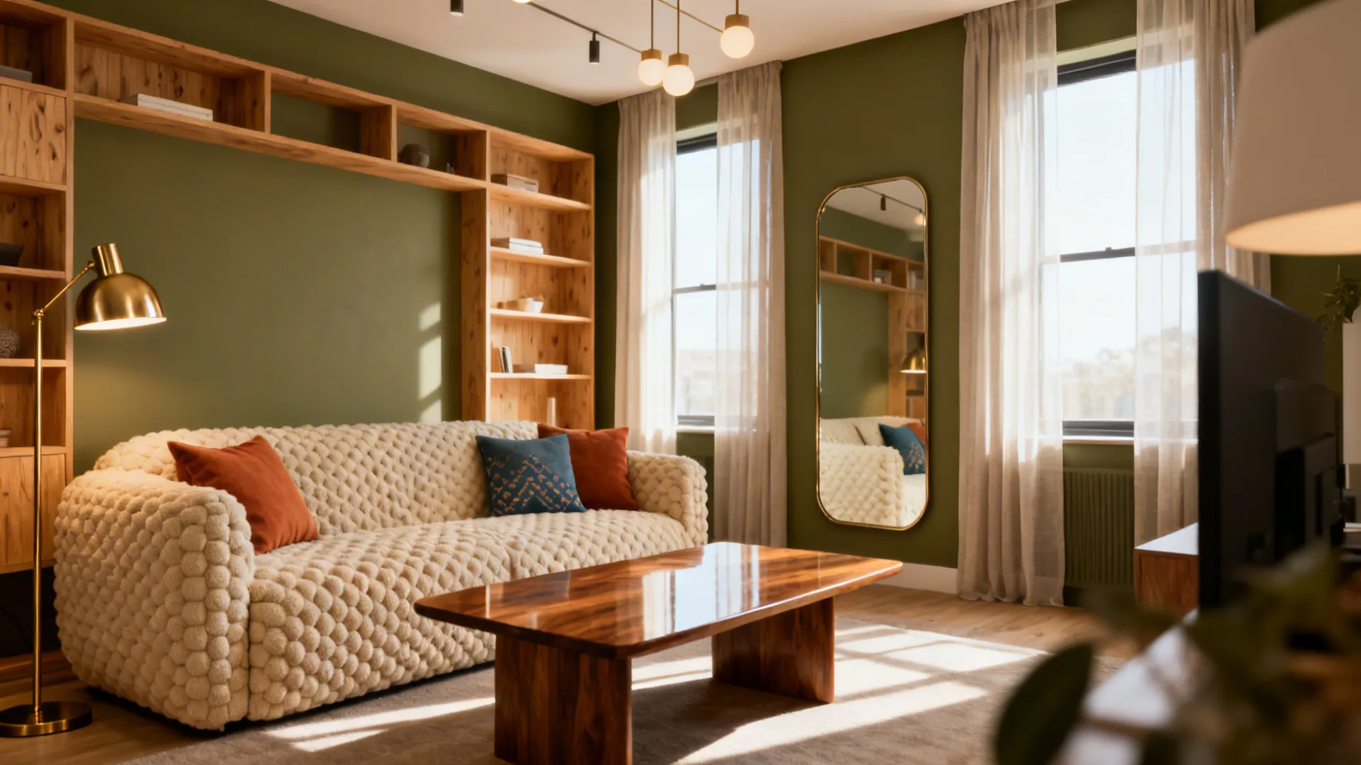5 Living Room Ideas for Olive Green Walls