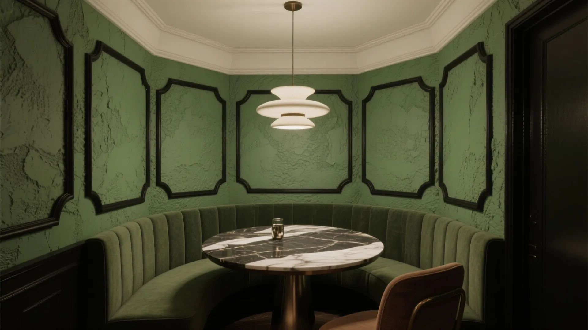 4. Olive Accent in a Modern Eclectic Space