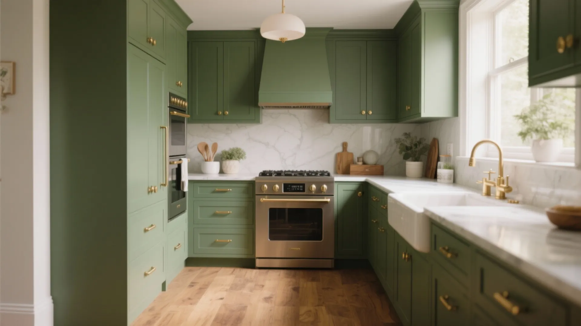 9. Olive Green and Gold