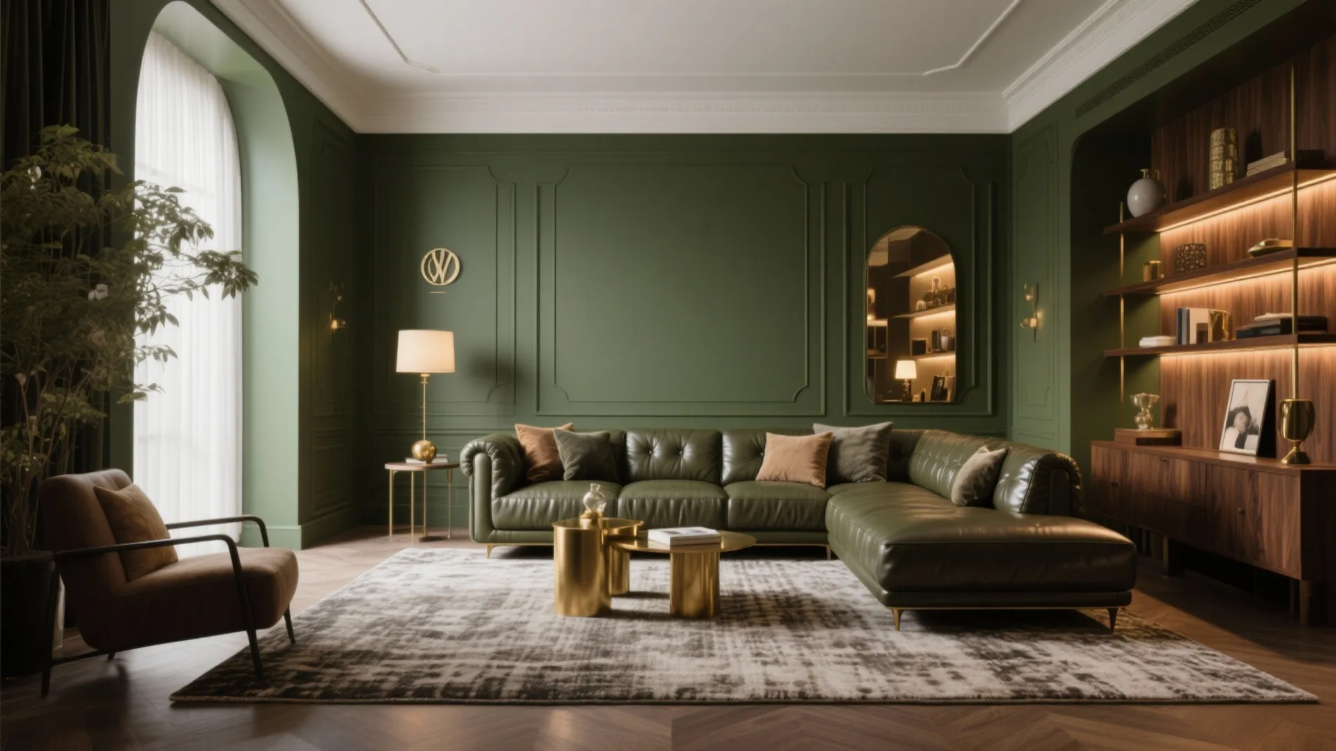6. Earthy Olive Elegance
