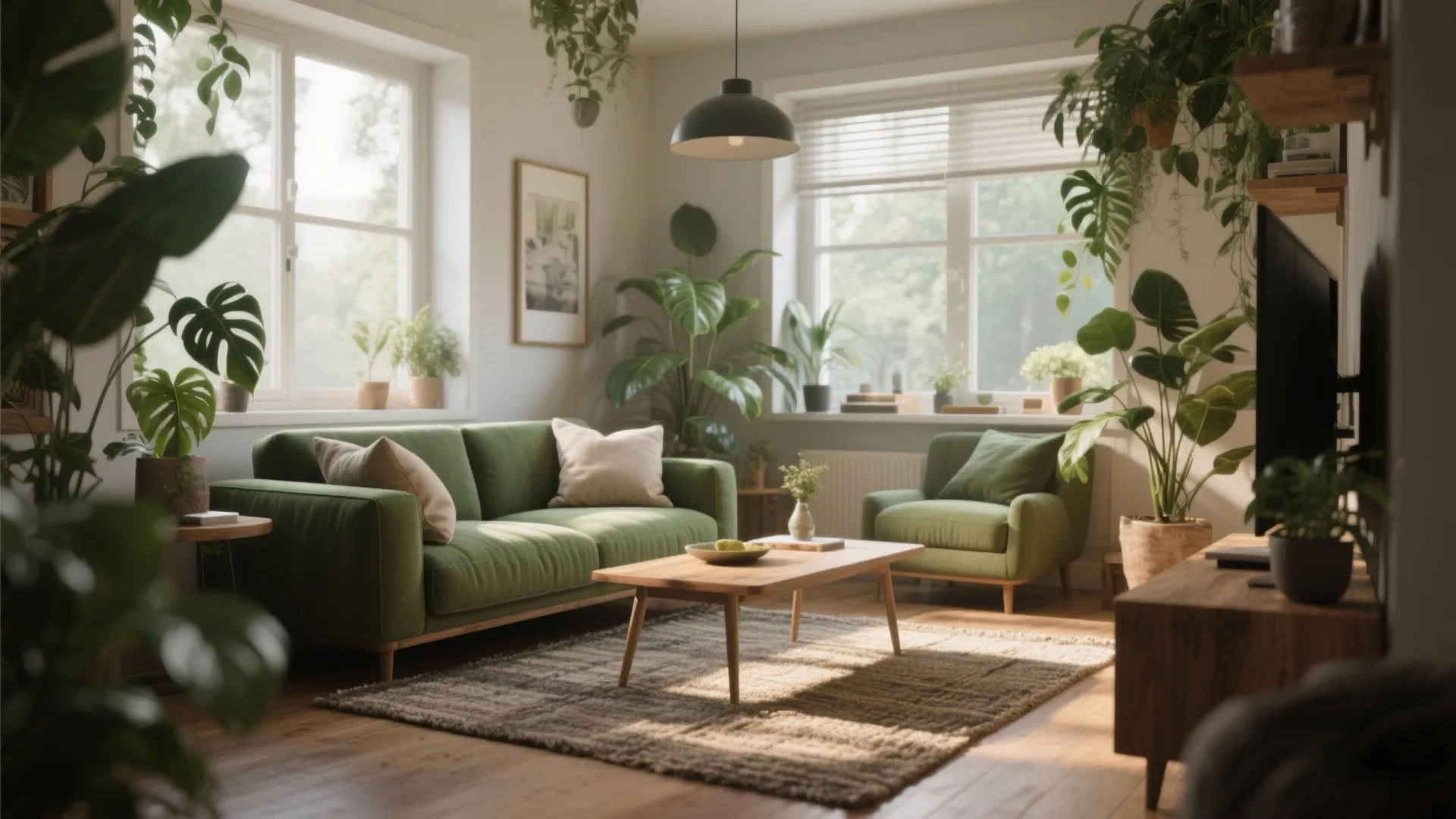 3. Olive Green Sofas