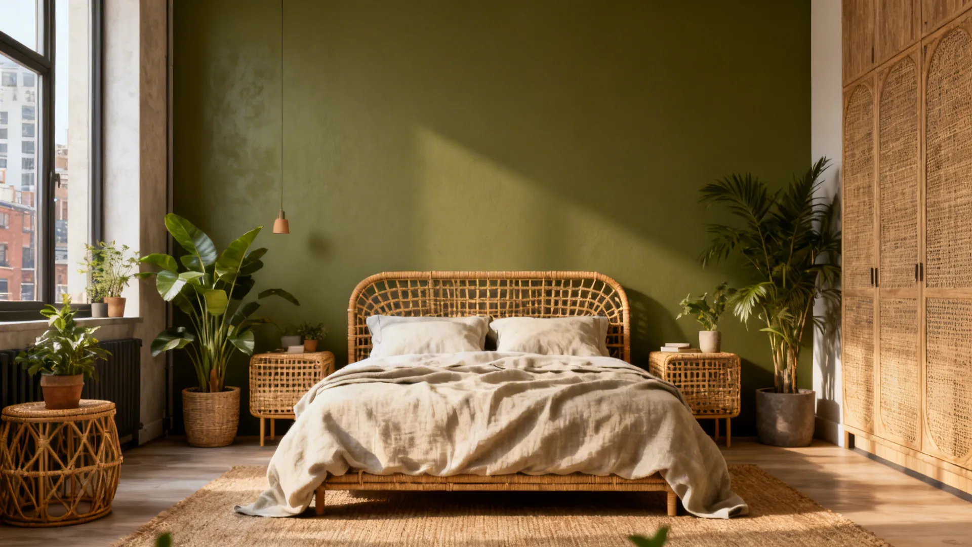 4. Olive Green with Natural Textures