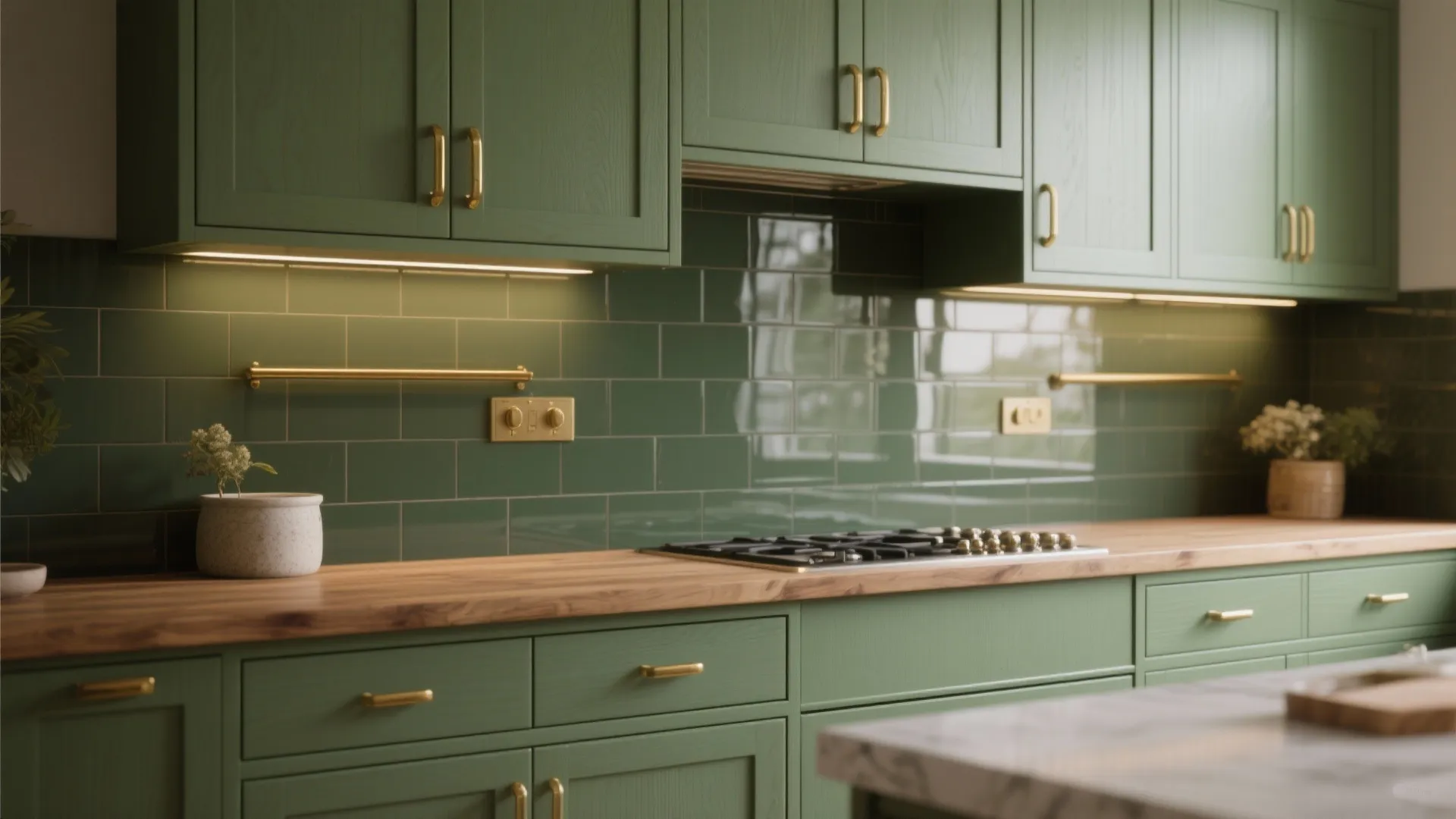 4) Olive Kitchen Warmth