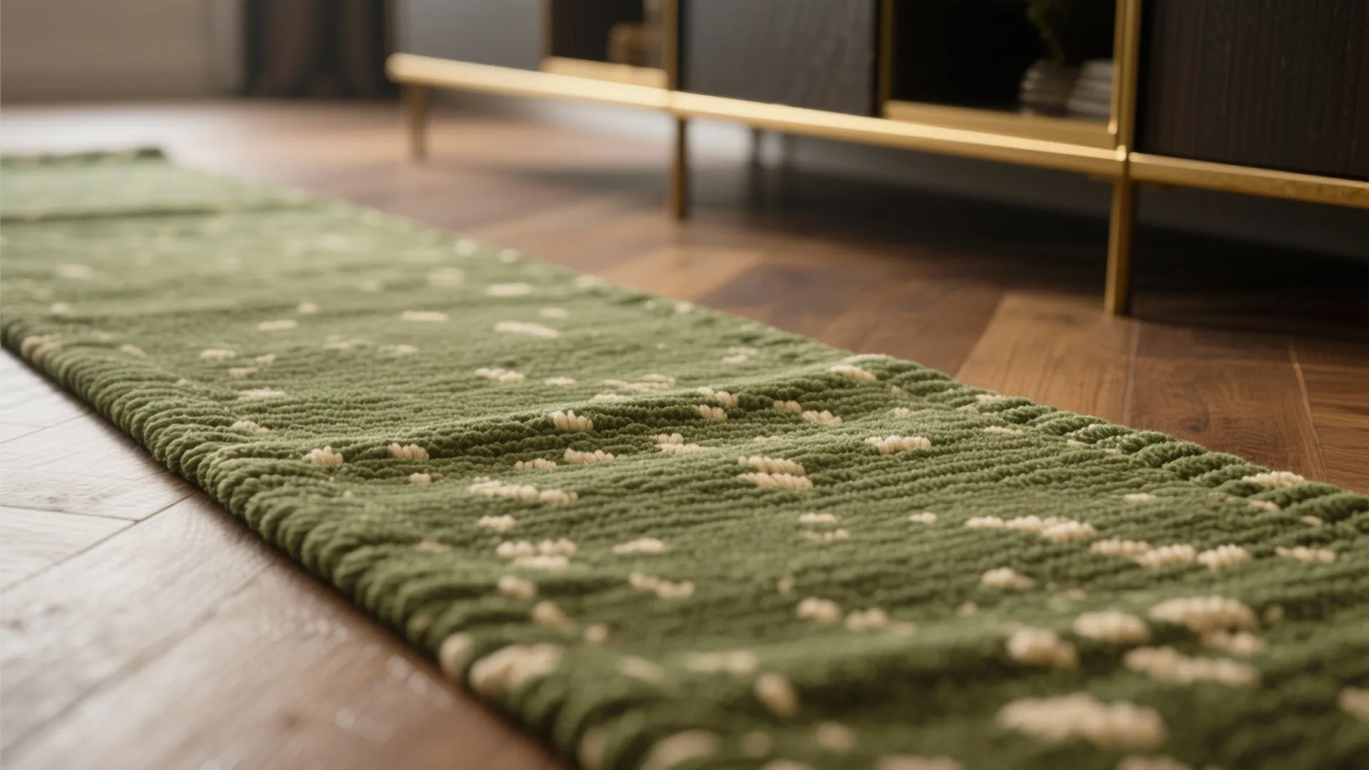 1. Olive runner for a warm, earthy feel