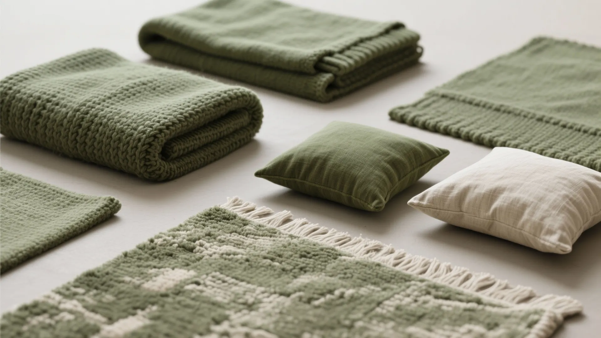 4. Layered Olive Textiles