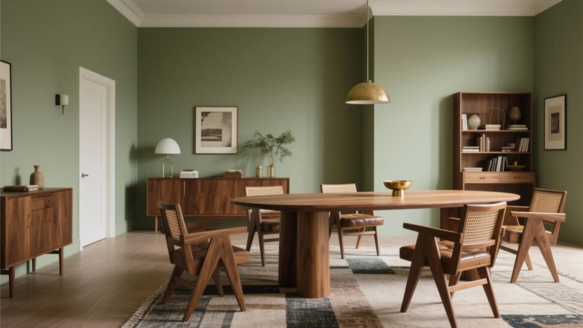 Olive Tones with Natural Wood