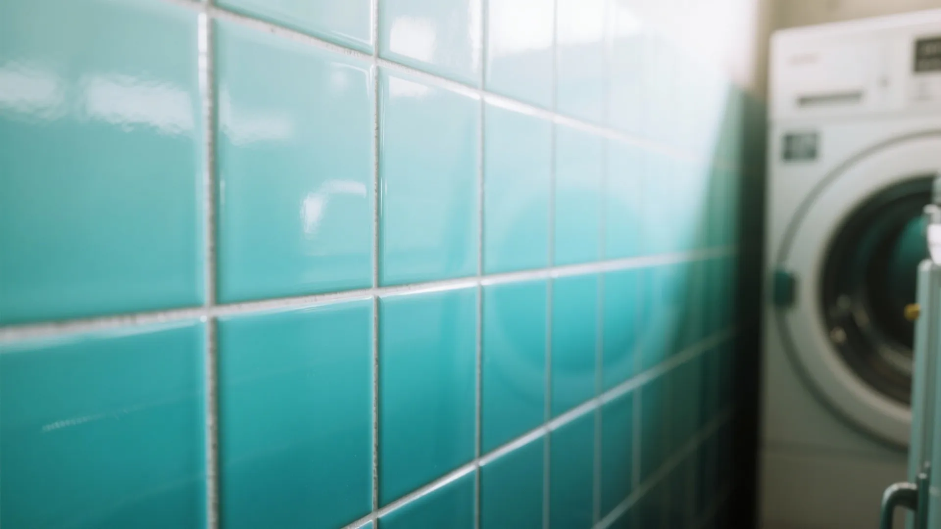 2. Ombre Aqua Backsplash for Depth
