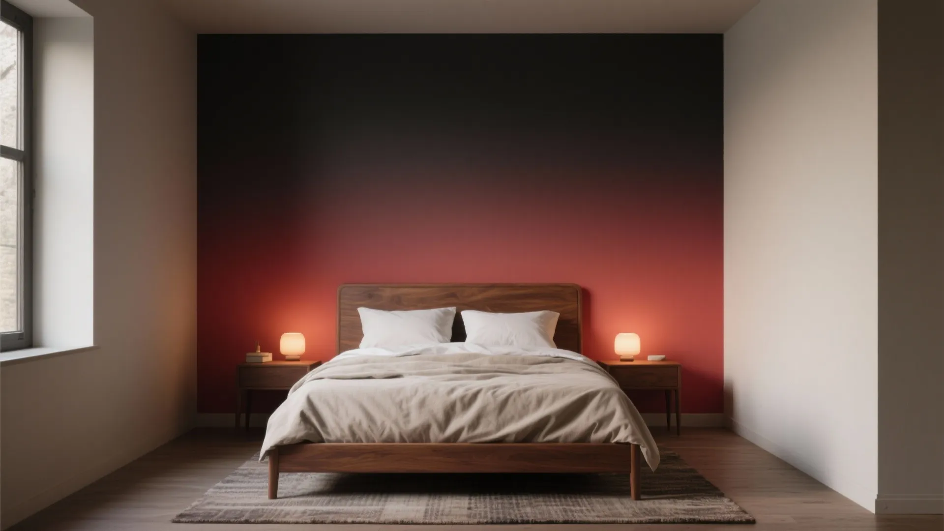 Ombre Fade from Black to Red