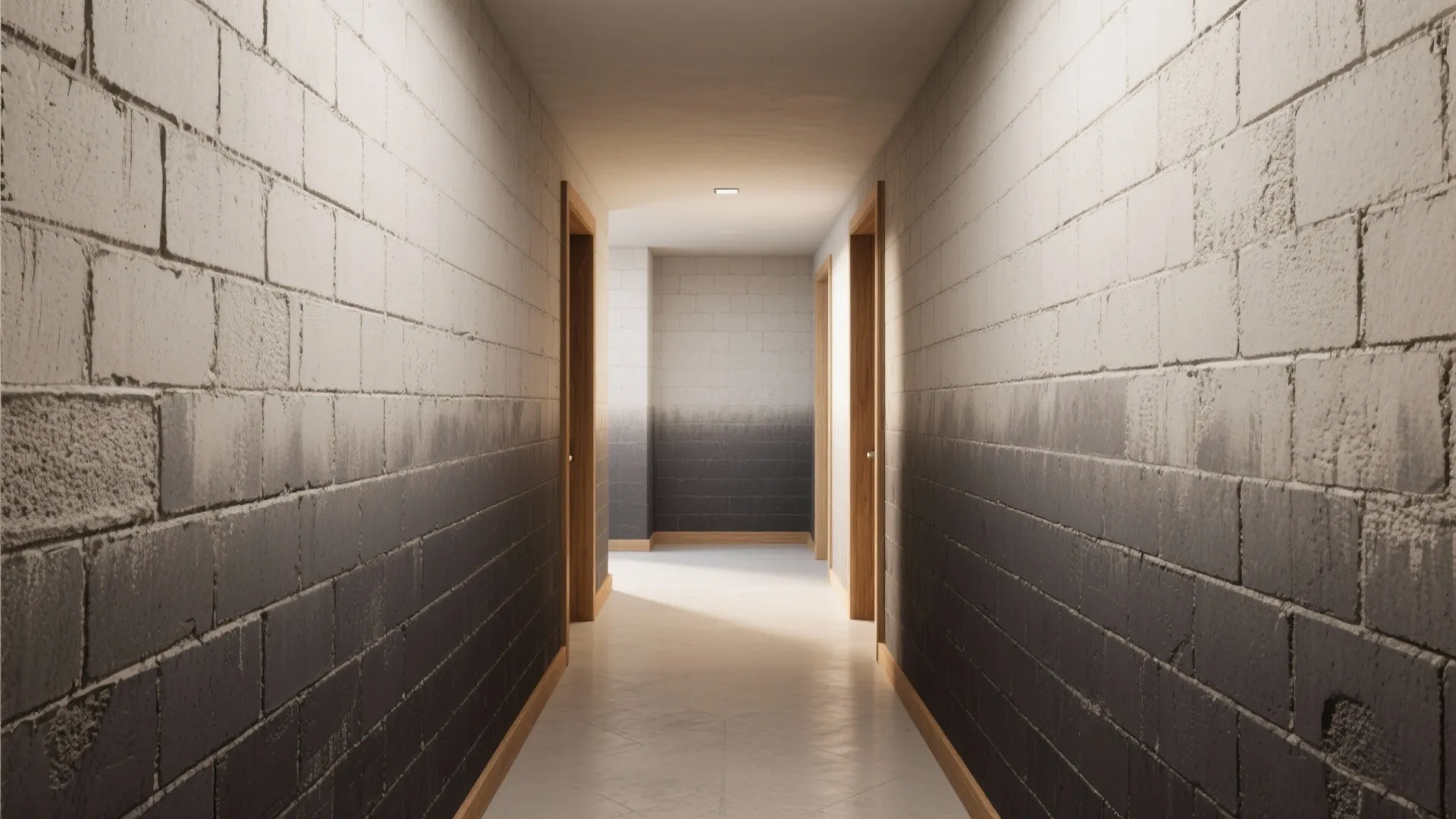 2. Ombre Blocks — soft gradient on hard texture