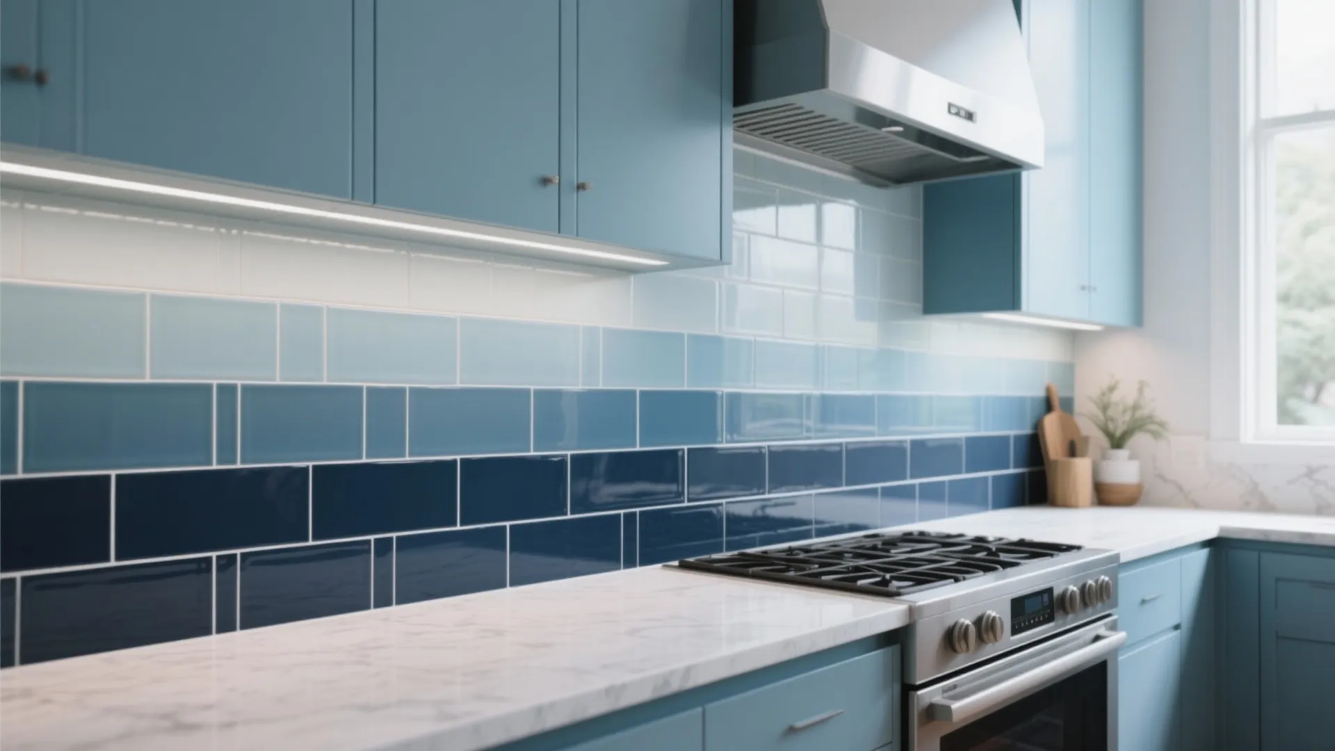 7. Gradient Ombre Backsplash