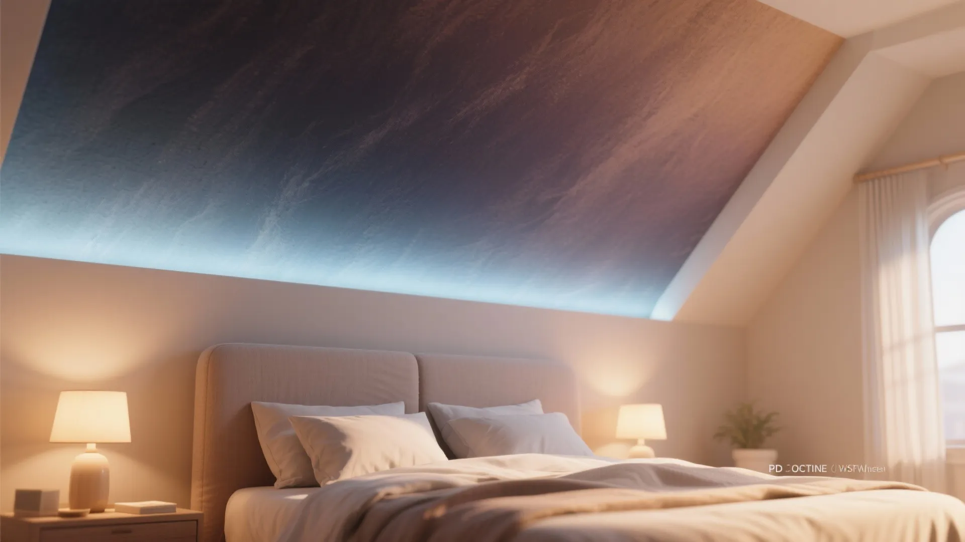 4. Ombre ceilings for a cozy bedroom
