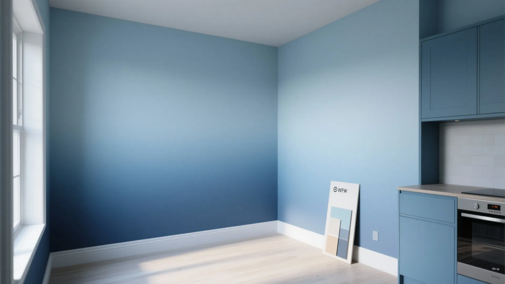 3. Ombre Corners to Expand the Room