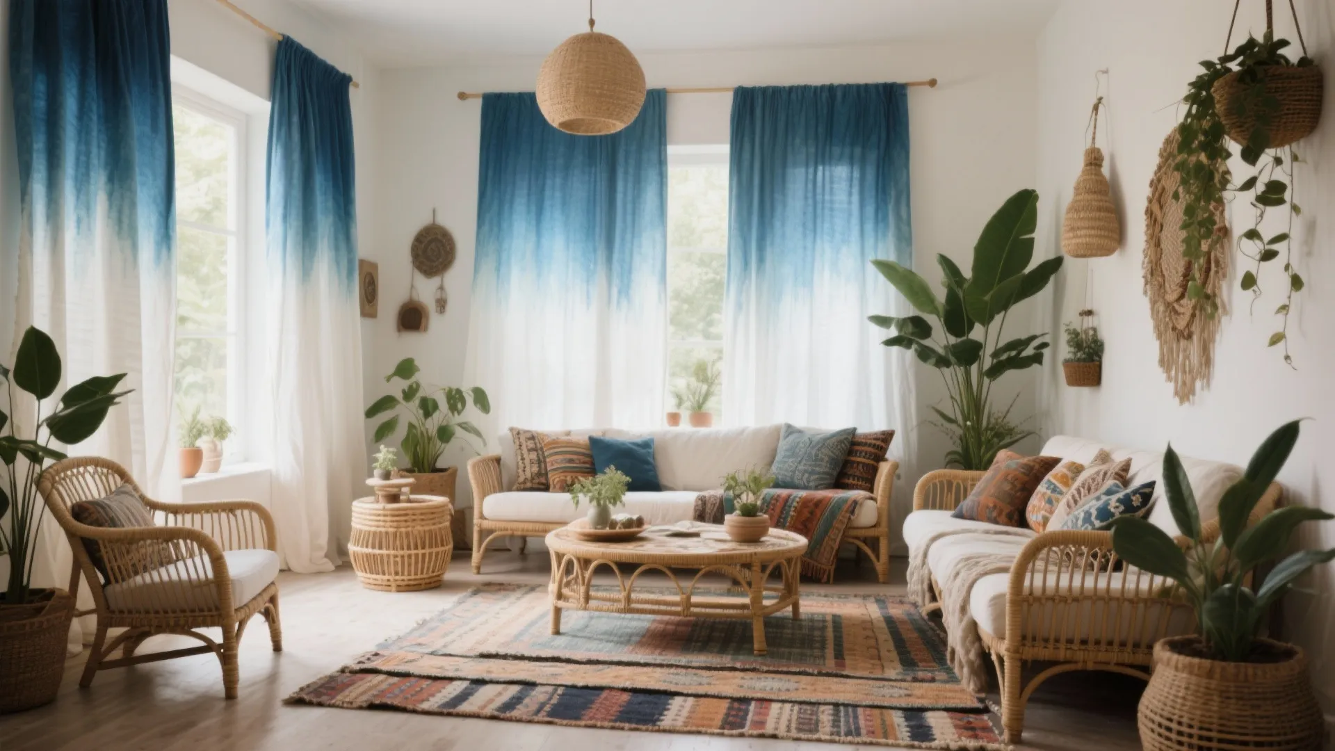 9. Ombre or Dip-Dye Curtains