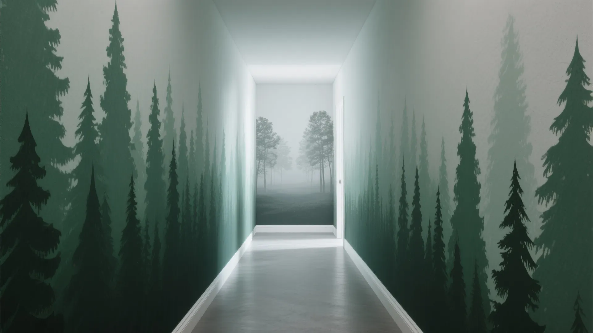 Ombre Forest Gradient with Layered Stencils