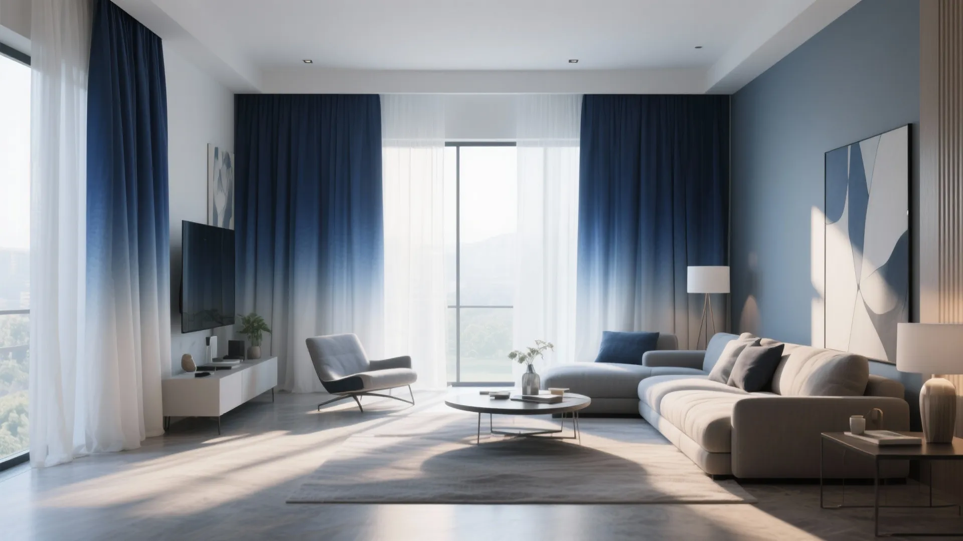 6. Ombre Gradient Curtains