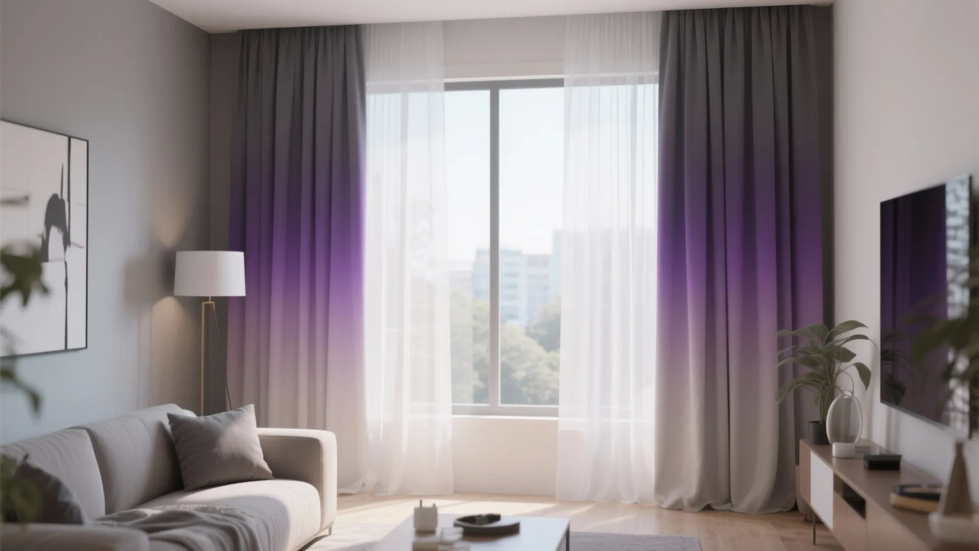 4. Ombre Curtains
