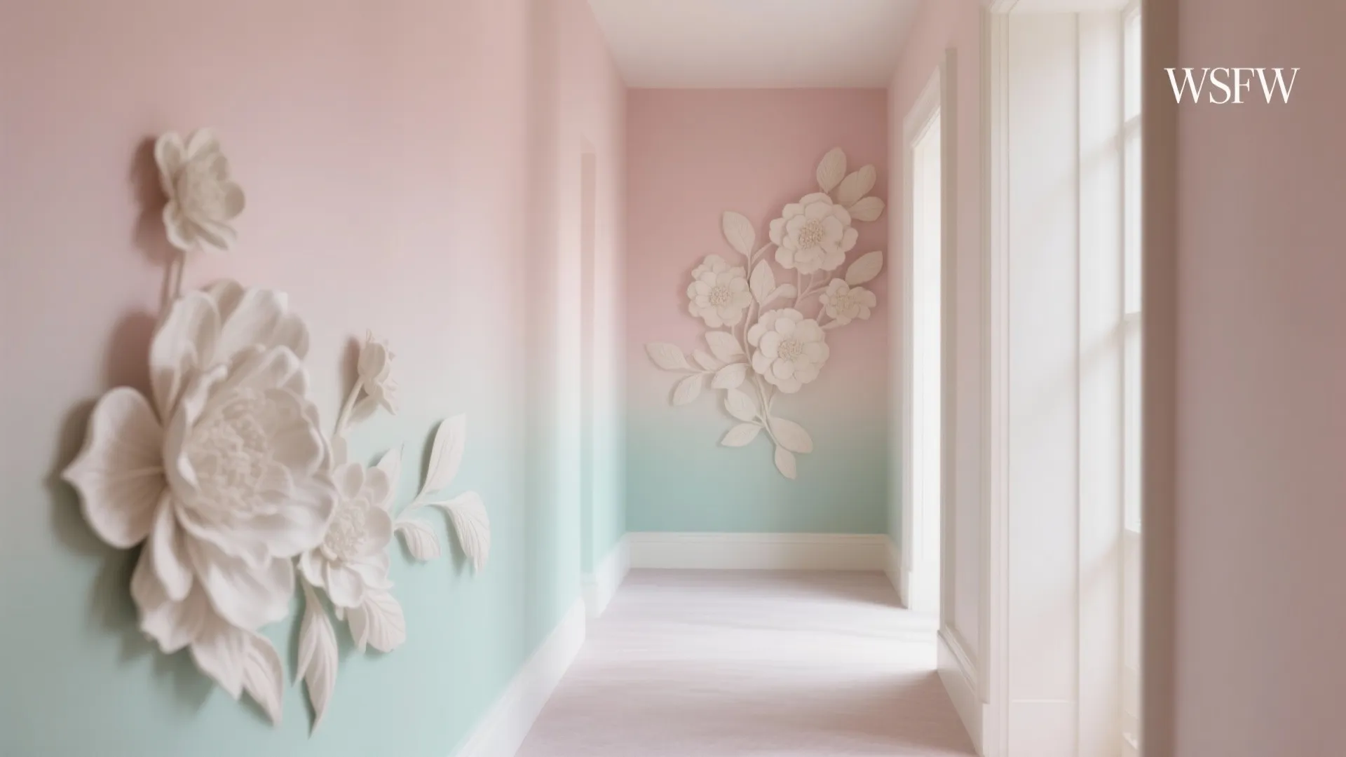 Pastel Ombre Bloom with Putty and Paint