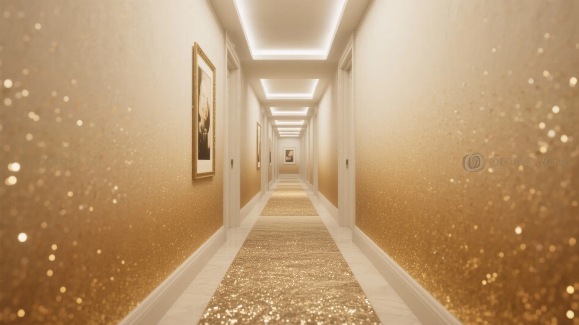 2. Ombre Glitter Hallway