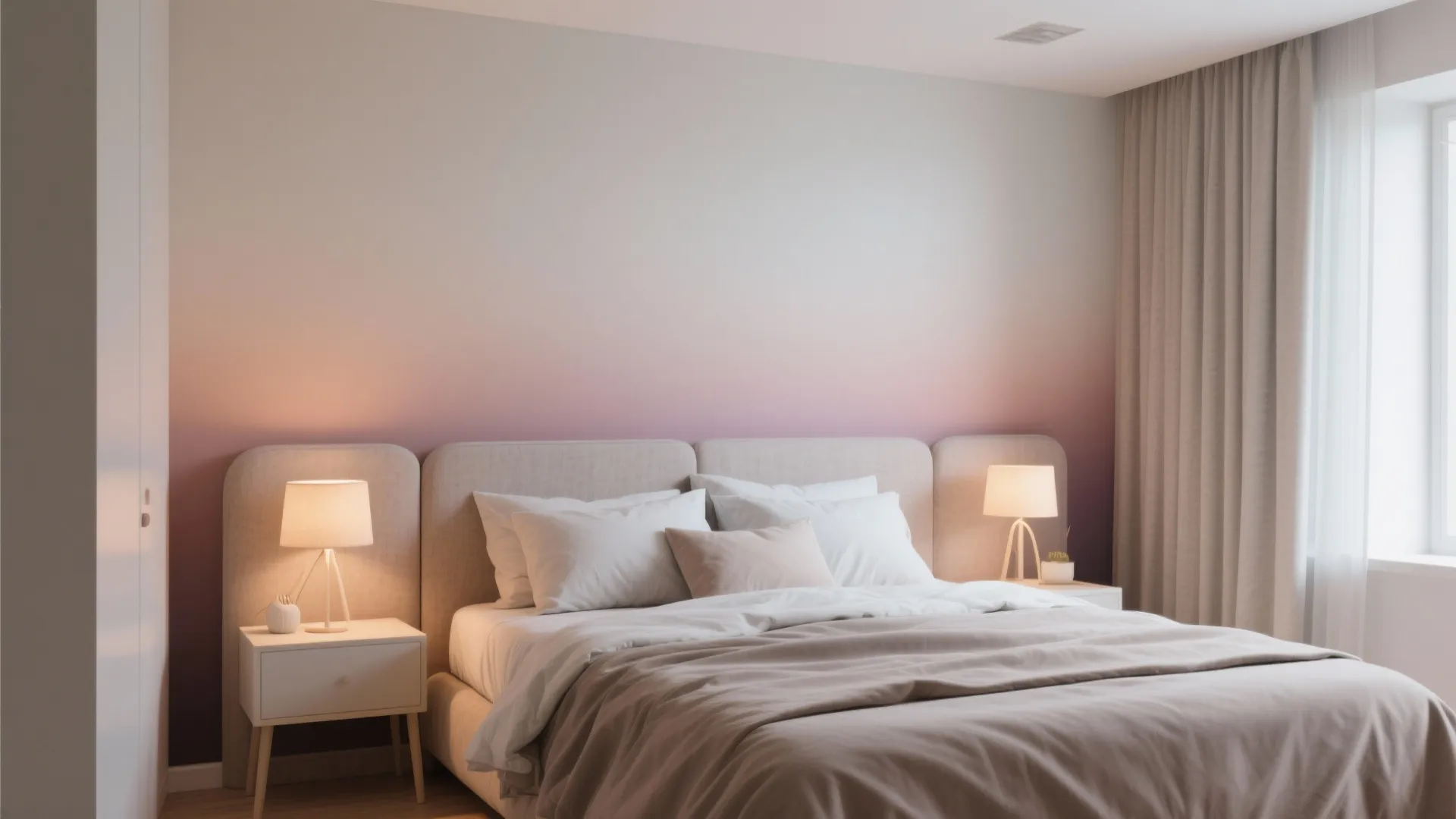 4. Ombre Headboard Wall