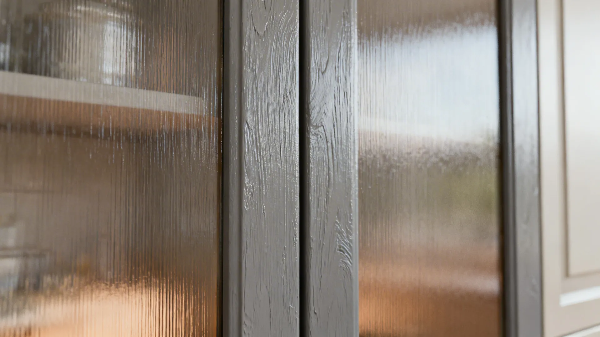 Macro of hand-brushed ombre on glass showing smooth gradient, subtle strokes, and UV topcoat under daylight.