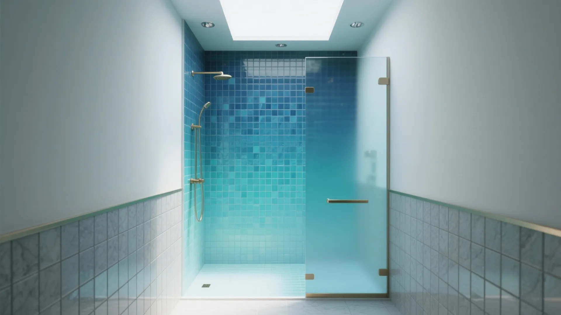 Ombre Blues: Gradient Mosaics That Stretch Space