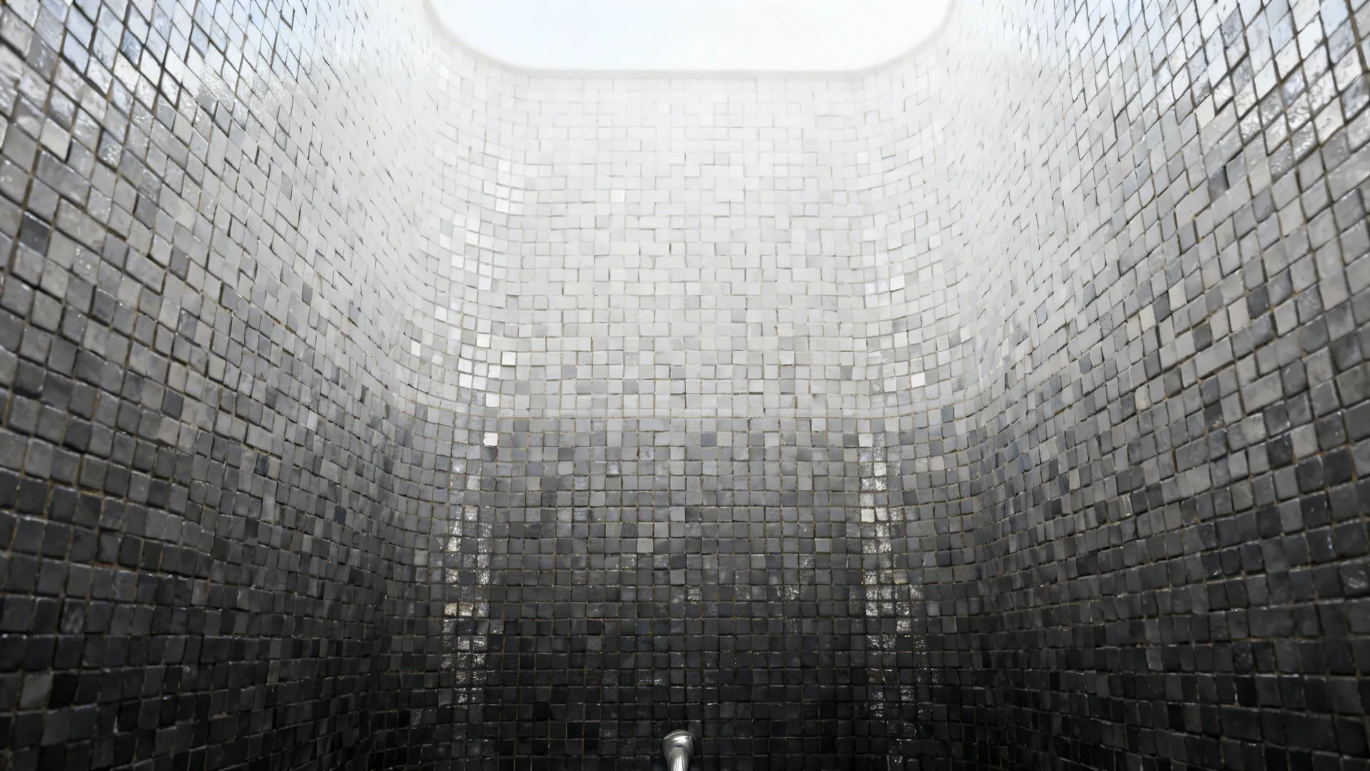 4. Gradient or ombré mosaic of white to gray