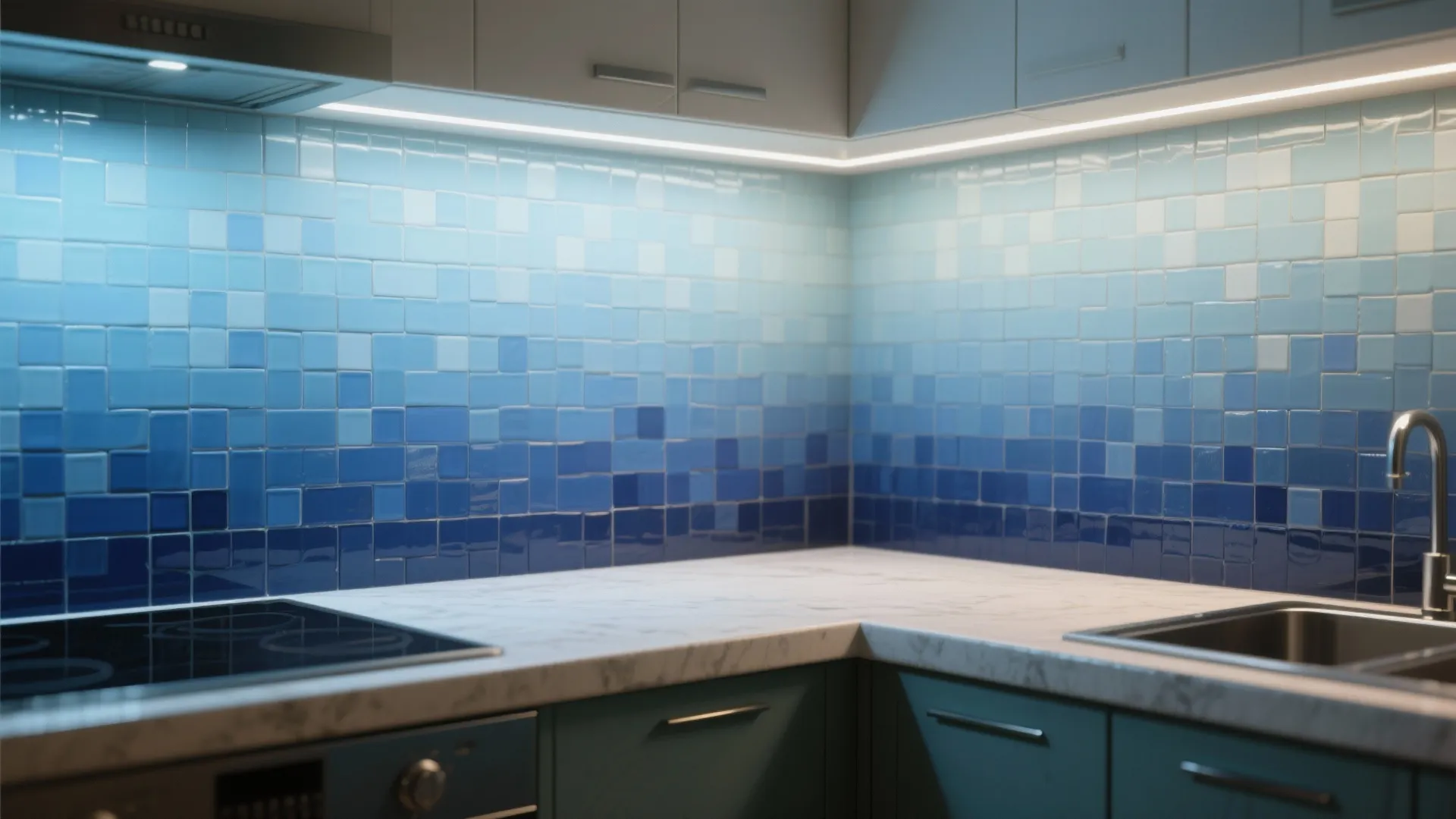 3. Gradient Tile or Ombre Mosaic