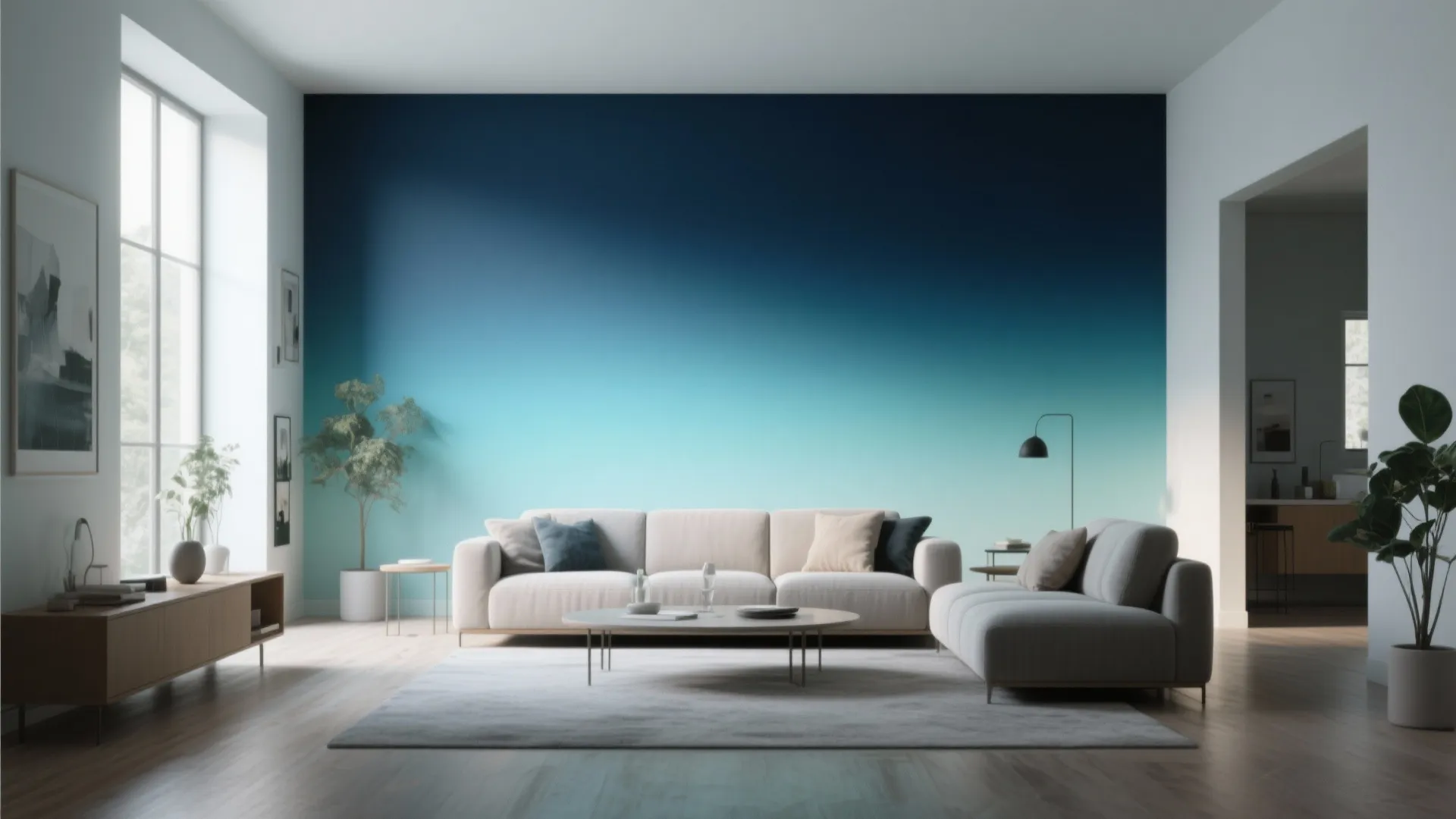 8. Ocean-Inspired Ombre Walls