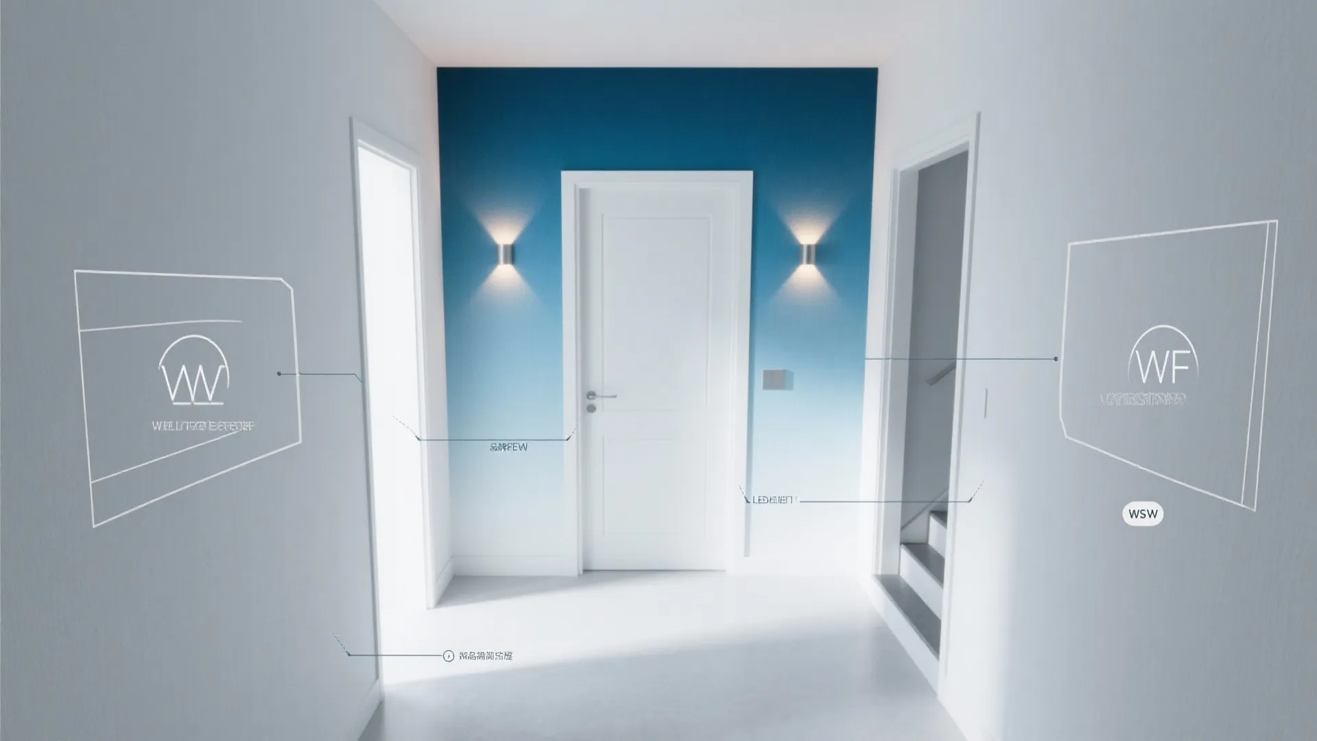 Soft gradient ombré walls