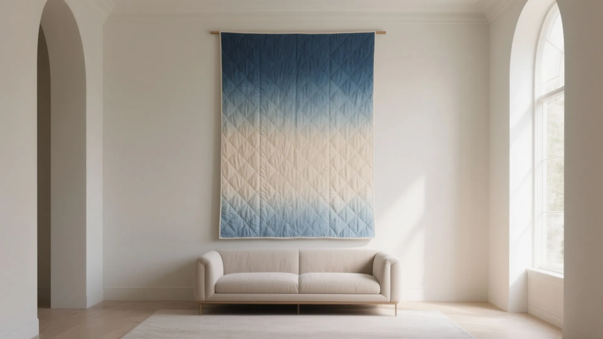 Ombre color-wash quilts as statement art