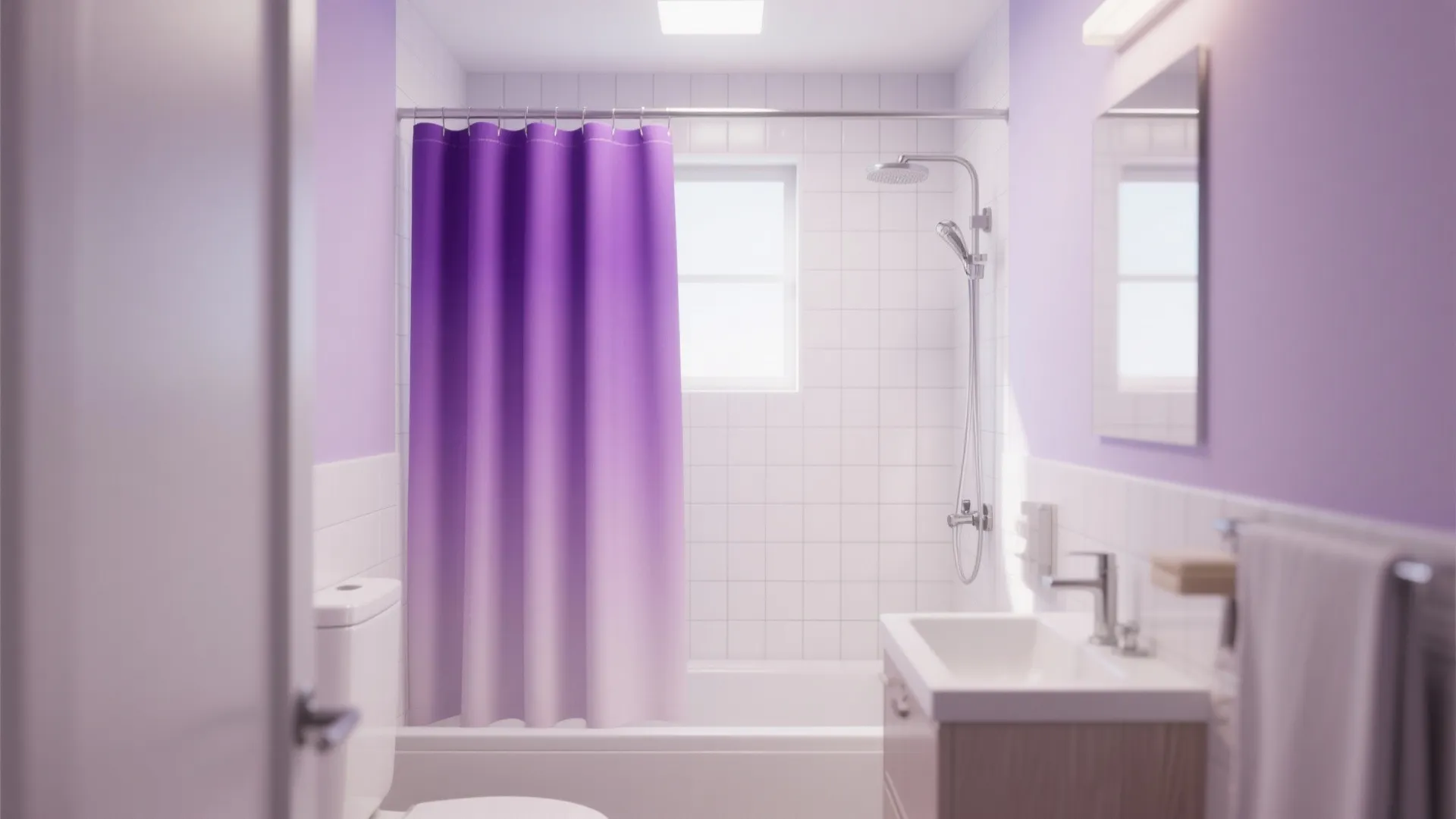 4. Ombre Shower Curtain