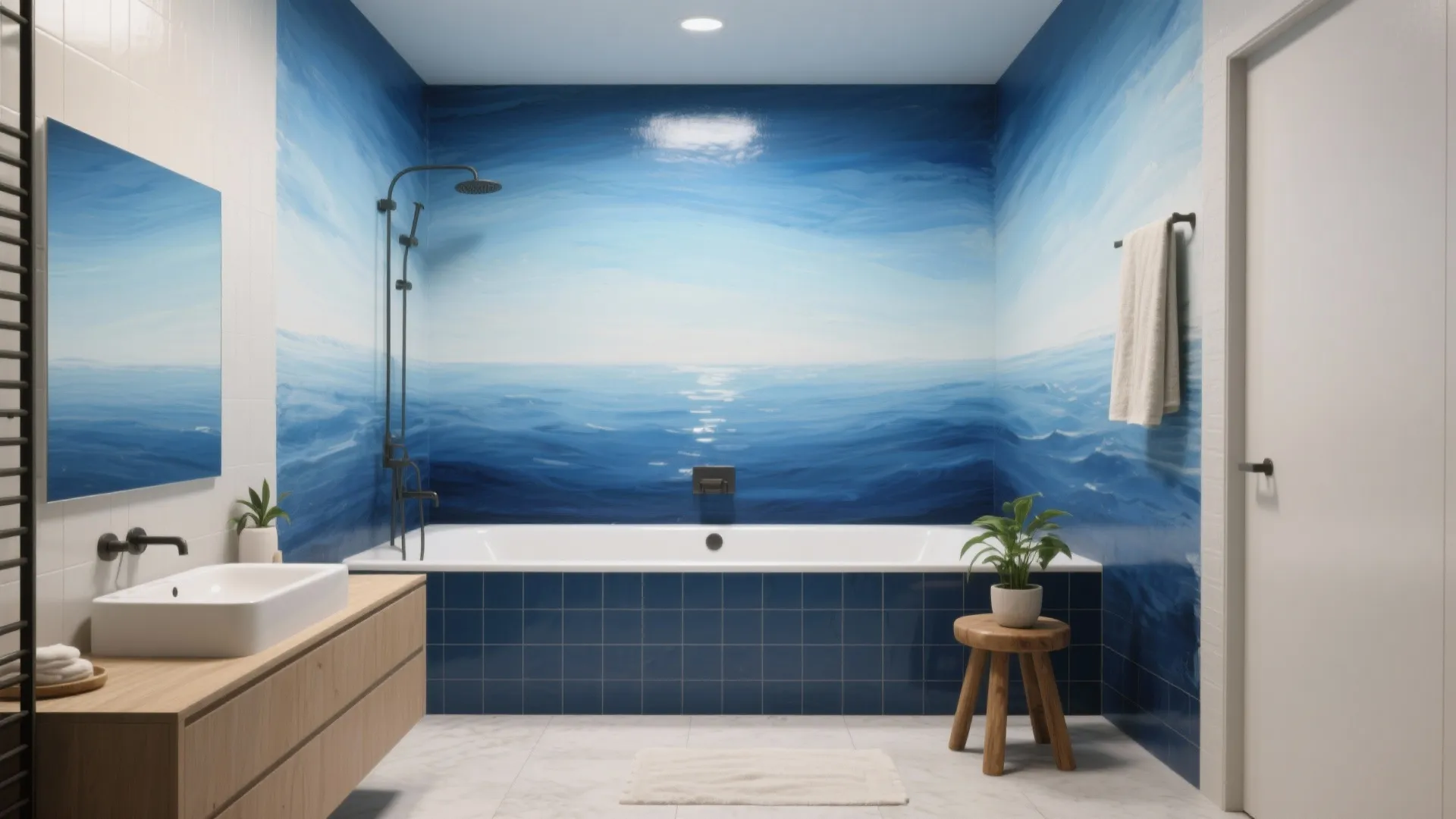 5. Ombre or mural for a spa-like focal wall