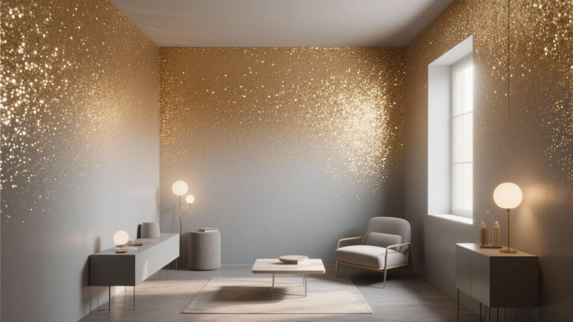 3. Ombre Sparkle Wall