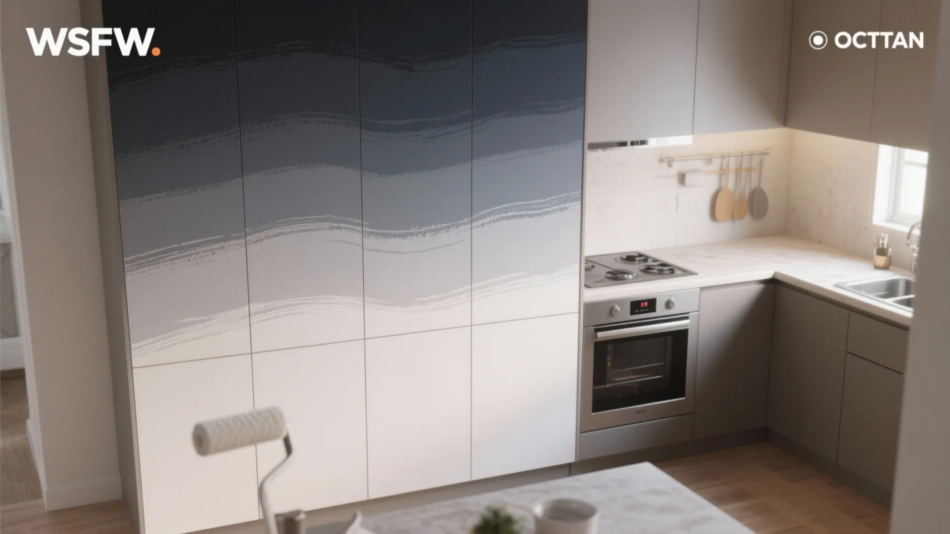 3. Layered Color Ombre with Stencils