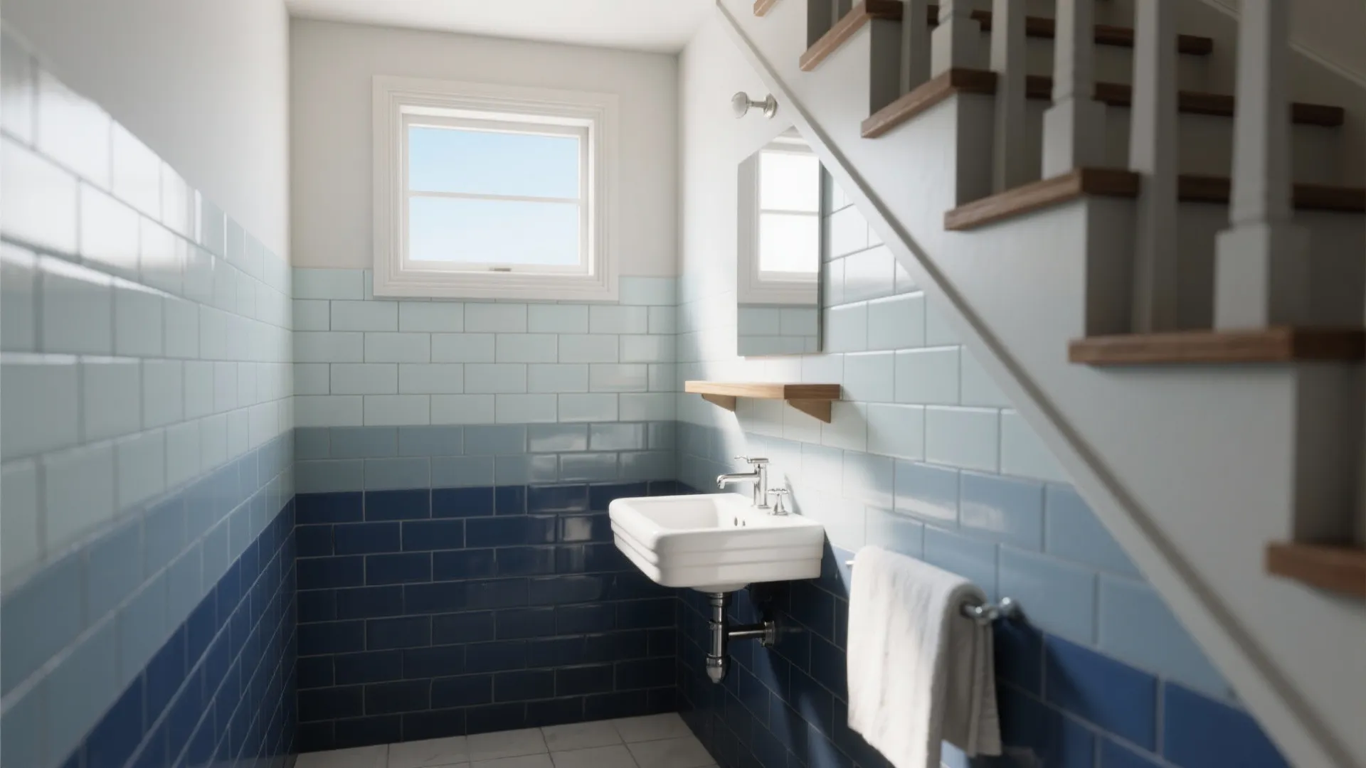 1. Ombre Subway Tile for Vertical Lift
