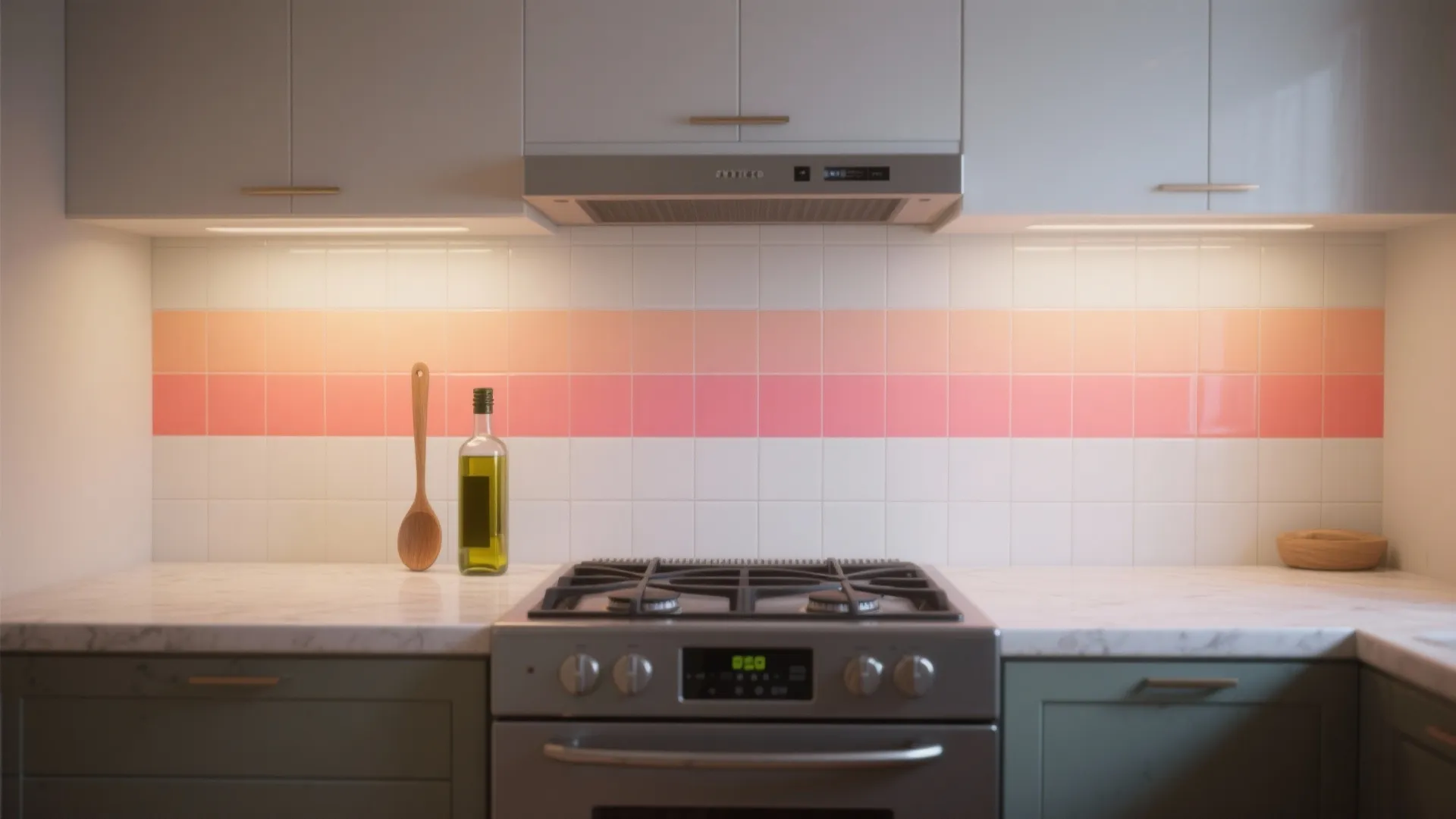 2. Ombre Painted Tile Feature Strip