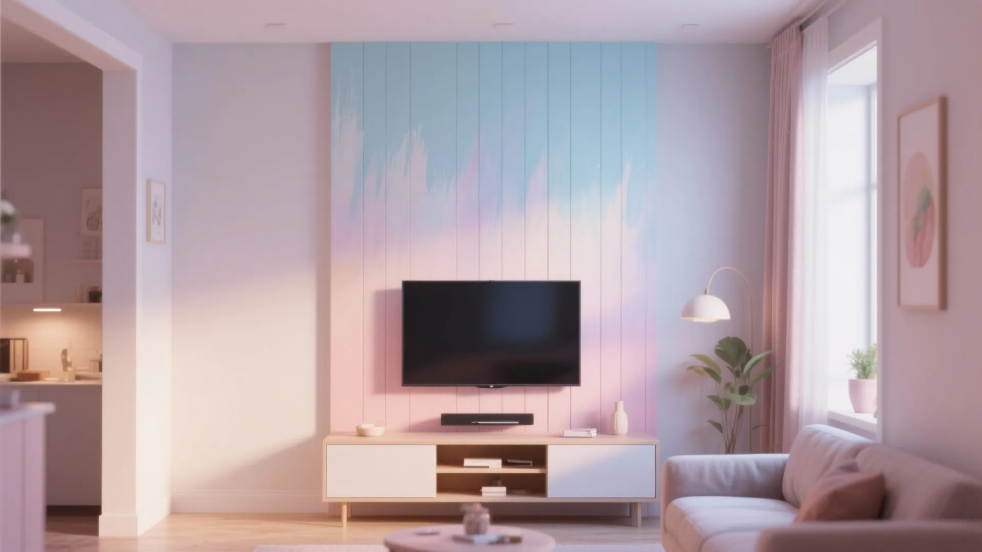 3. Subtle Ombre or Mural Accent