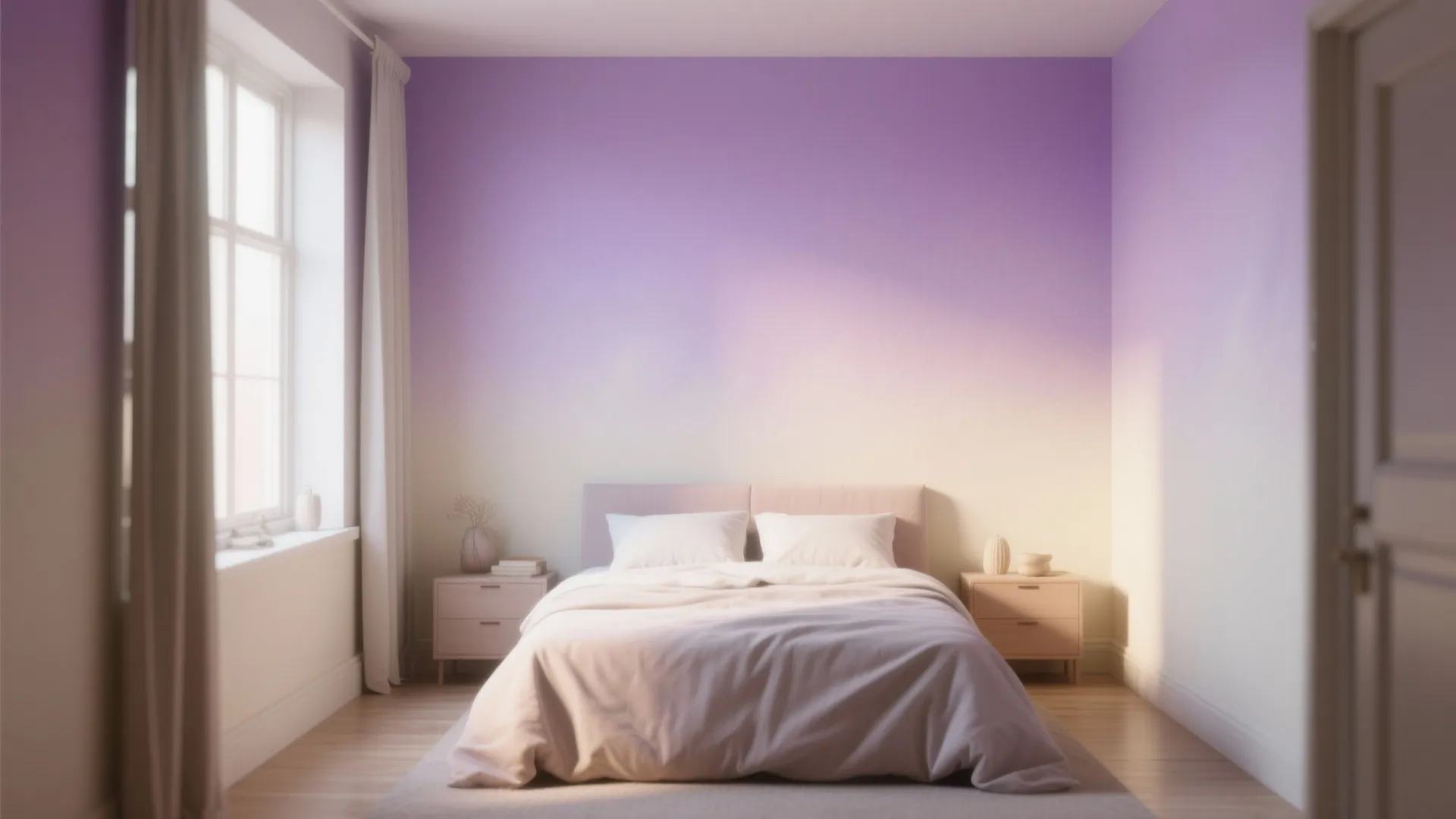 2. Ombre from Pale Lilac to Cream