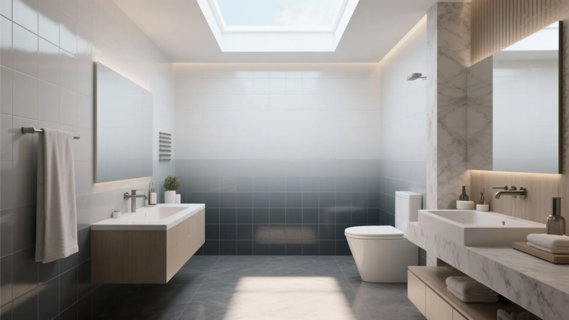 5. Ombre Transition from White to Gray