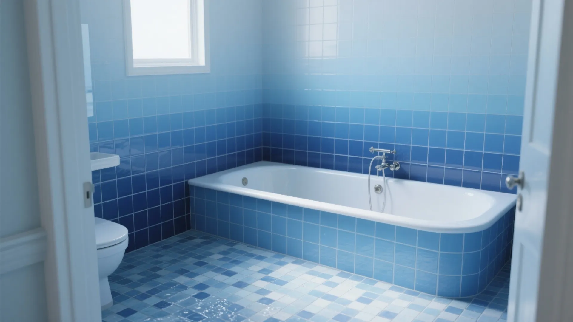 Ombré Gradient: Floor-to-Wall Wrap