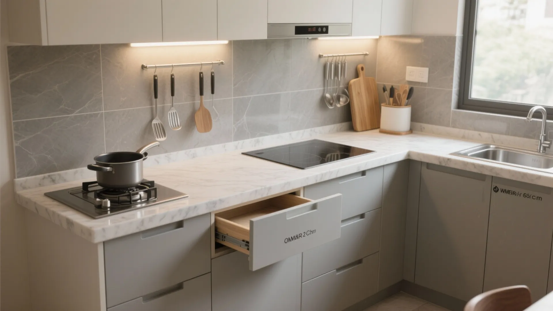 Modular L-shaped kitchen that works hard